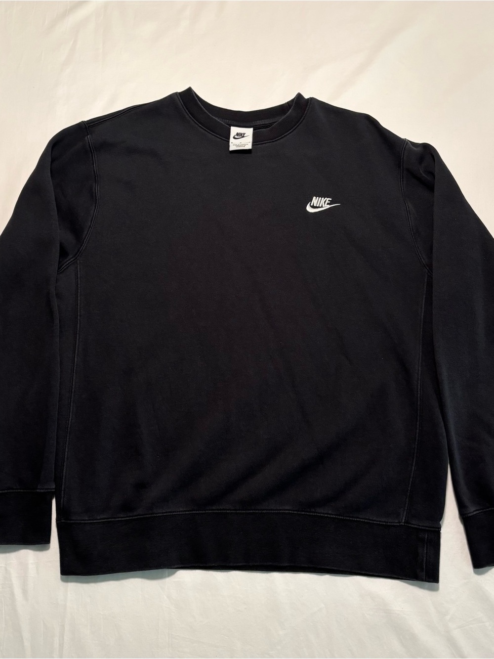 Nike Black Crewneck Sweatshirt with White Swoosh